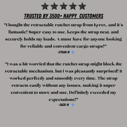 Kyrox Heavy-Duty retractable ratchet straps